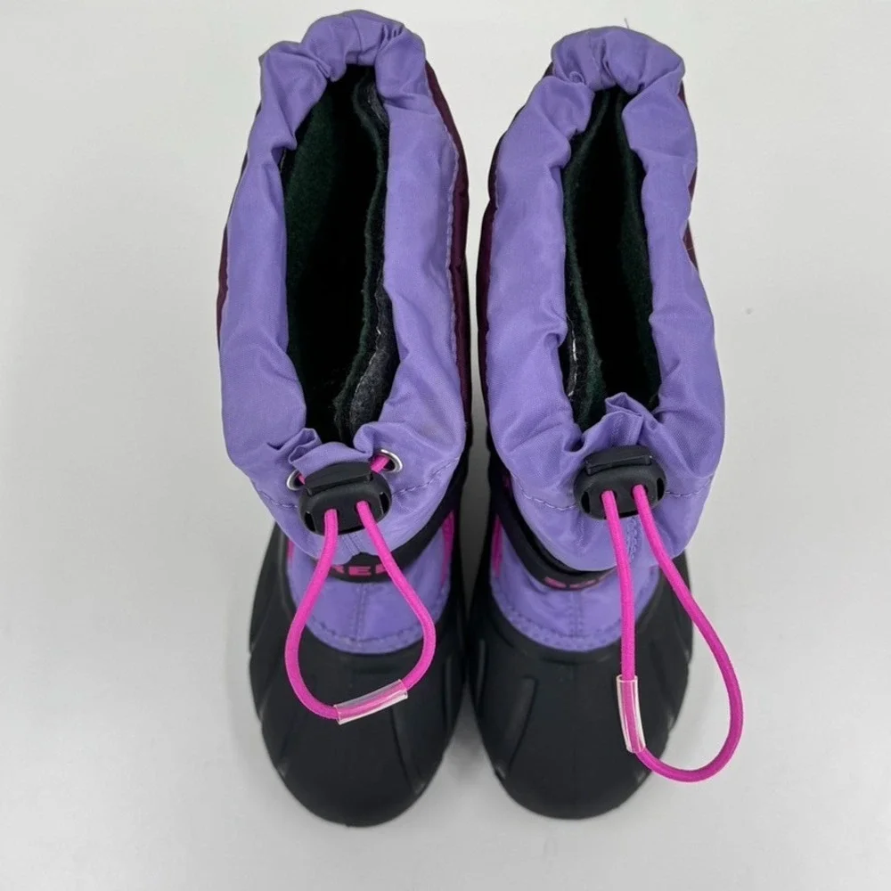 SOREL Kids Flurry Purple Waterproof Insulated Snow Boots Size 2 Purple Pink